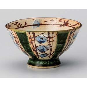 和食器 ハ362-078 織部ペルシャ紋飯碗