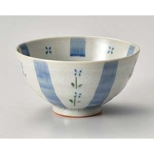 和食器 ア372-318 花十草茶碗青