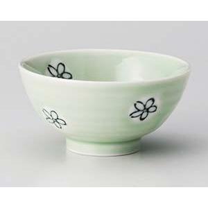 和食器 ミ369-398 ヒワ釉小花丸少々碗