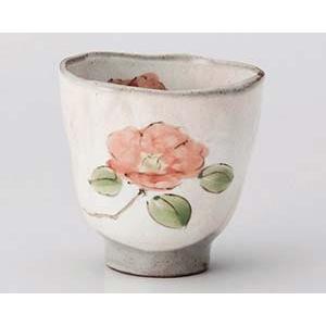 陶器 湯のみ 白上金蓮大深湯呑陶器 製/金色の蓮が描かれた湯呑陶器製仏壇祭壇