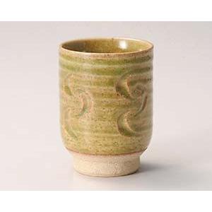 和食器 テ377-348 ヒワ釉堀湯呑(小)