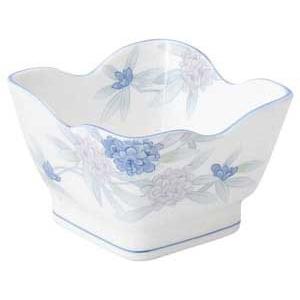 和食器 ト477-208 しゃくなげ 花角4.5鉢