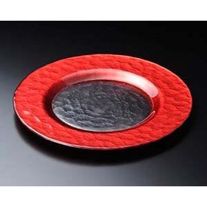 イ644-018 レッドリムプレート28cm