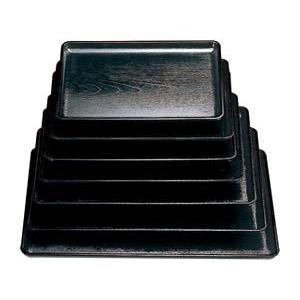 ヌ708-218 [A]ケヤキ会席盆 黒SL尺1[ノンスリップ加工] ときわ 第28