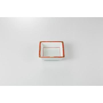 和食器 赤金彩 角鉢 37K128-13 まごころ第37集