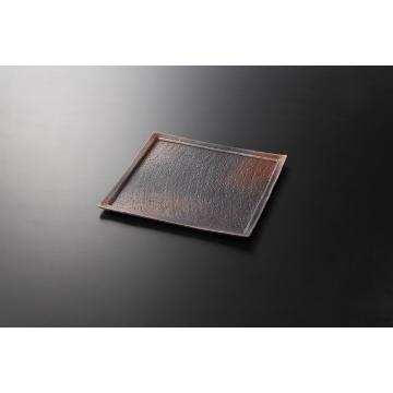 和食器 焼締布目 角6.0皿 37K170-14 まごころ第37集