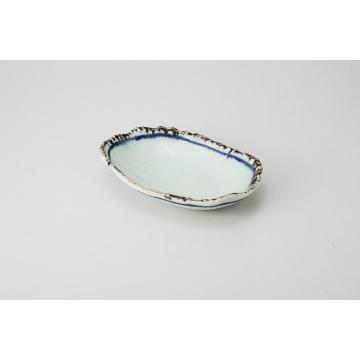 和食器 青磁ライン 楕円皿 37K087-10 まごころ第37集