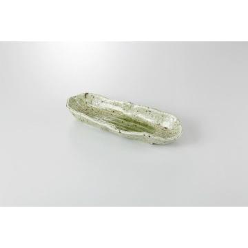 和食器 ヒワ釉 楕円長鉢 37K161-22 まごころ第37集