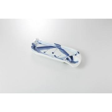 和食器 紺とじめ 豆型仕切皿 37K207-06 まごころ第37集