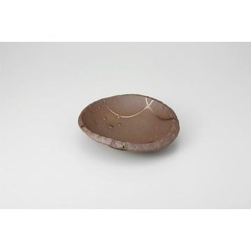 和食器 南蛮金釉格子 岩渕浅鉢 37K089-16 まごころ第37集