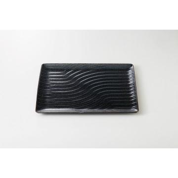 和食器 虹彩 波彫長角皿 37K014-13 まごころ第37集