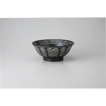 和食器 黒壽 6.8高台丼 37Q351-29 まごころ第37集