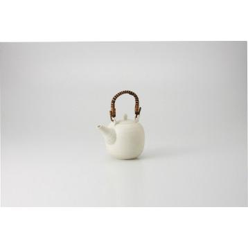 和食器 白釉 丸土瓶(網篭付) 37Q311-03 まごころ第37集