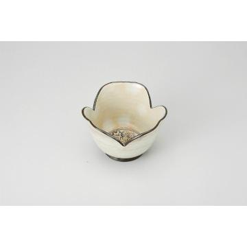 和食器 粉引印花紋 割山椒鉢 37Y107-07 まごころ第37集