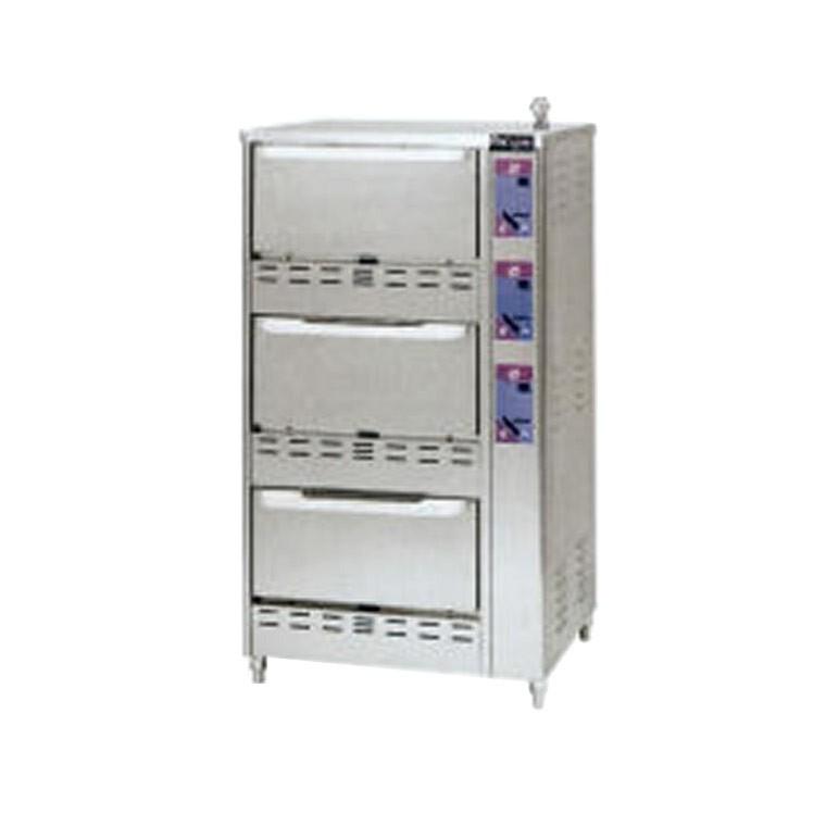 ガス立体自動炊飯器　3段型　［MRC-S3D］　代引不可　12A・13A(都市ガス)　メーカー直送