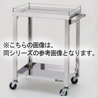 東製作所 3方コボレ止め 2段 ステンレス製ワゴン 750×600×800
