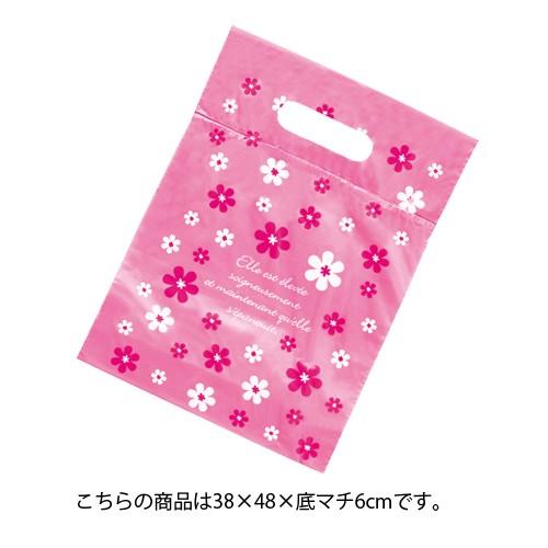 ピンクフラワー 38×48×底マチ6 1200枚【店舗什器 小物 ディスプレー ギフト ラッピング 包装紙 袋 消耗品 店舗備品】