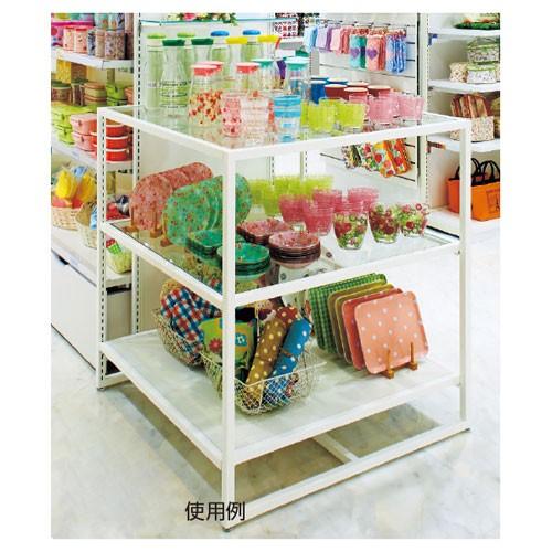 スクエアフレーム用中間棚 棚枠：ホワイト W120×D90cm用 ホワイト