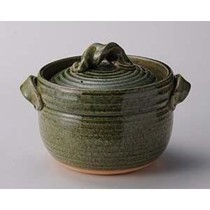 和食器 メ406-228 緑釉五合御飯鍋