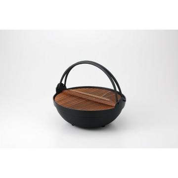 和食器 ふるさと千段鍋 黒φ24フッ素加工 37K444-08 まごころ第37集