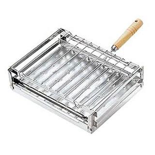 グリルパン 魚焼き器 焼き上手 スタンド付 魚焼き網 焼上手 魚焼きグリル 魚焼きアミ ステンレス カンダ 日本製 家庭用 有元葉子さんさん著書で紹介 Kanda 厨房卸問屋名調 通販 Yahoo ショッピング