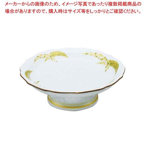 アルセラム強化食器 金彩扇高台皿 EC2-65