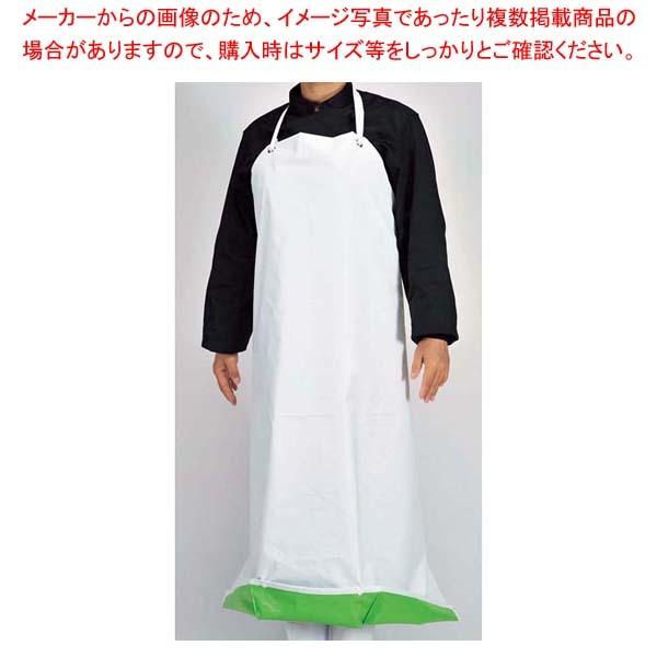 抗菌前掛ガードロン 共紐 M 白/緑