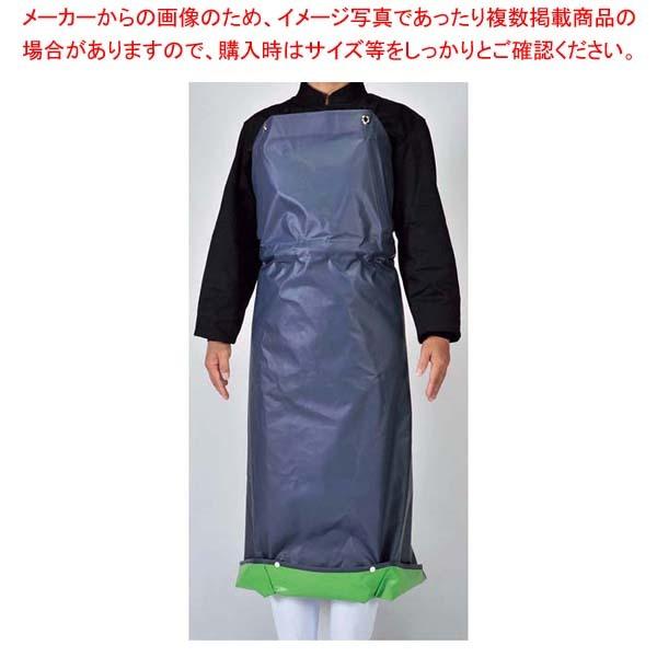 抗菌フィット前掛ガードロン L 紺/緑