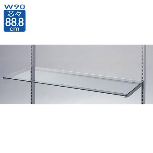 ガラス棚セットW90cm インハングタイプ ガラス5mm厚 D20cm
