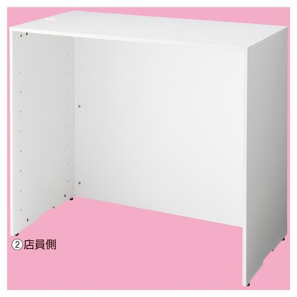 木製カウンターH100cm　W120cm　ホワイト