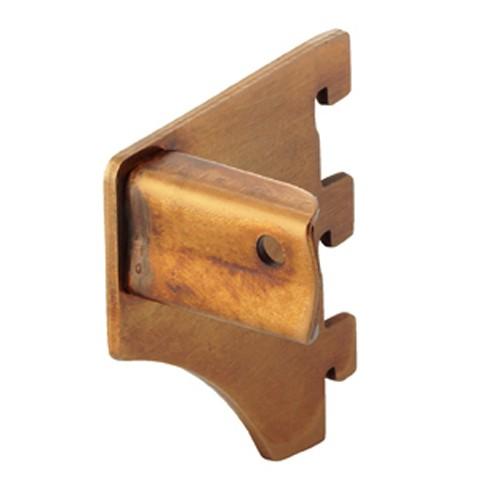 ミニ角バー(14×24mm角)用差し込み式ブラケット アンティークゴールド 左 D5cm