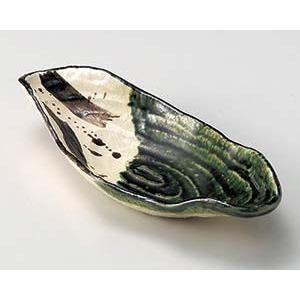 和食器 ツ033-138 織部錆絵舟型向付