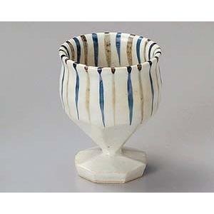 和食器 ト083-168 内外十草高台盃