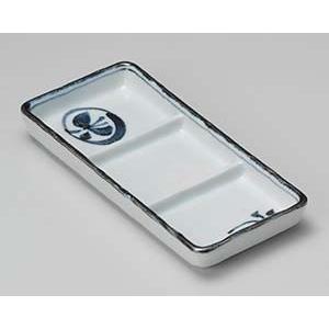 和食器 ロ306-178 丸紋蝶三品皿