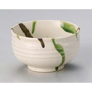 和食器 ロ348-068 粉引黒オリベ流しロクベ多用碗