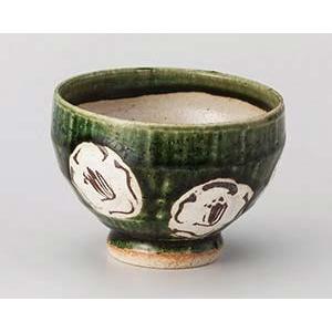 和食器 カ387-268 織部椿ゆったり碗