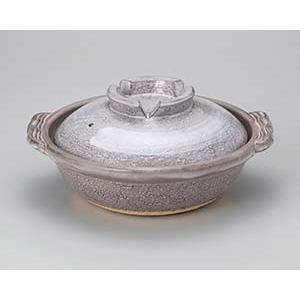 和食器 メ400-078 灰釉刷毛目9号鍋