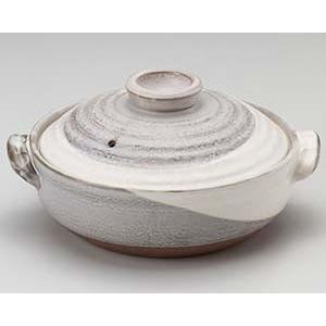 和食器 ス404-488 京粉引8号IH鍋(プレート付)