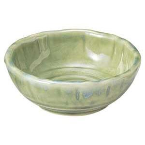 和食器 ミ450-098 流水織部 花形4.0ボール