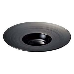 ネ555-148 グラシアブラウン&ブラック グラシアブラック26cm平型スープ