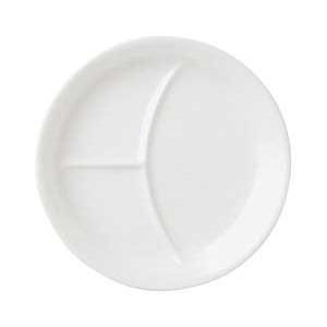 ヤ593-338 白玉渕 丸8インチランチ皿