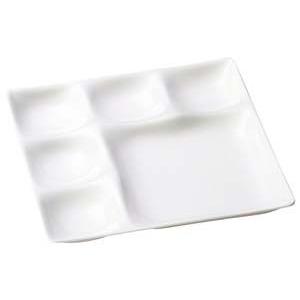 エ716-038 [TA]ベガスプレート 陶磁器調白[S・H塗][洗]