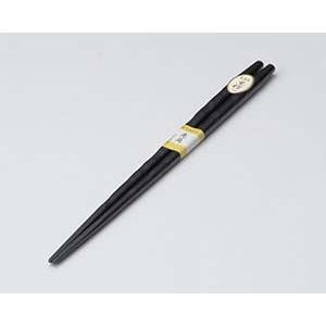 ユ743-078 先角彫刻木箸黒檀仕上(10膳入)