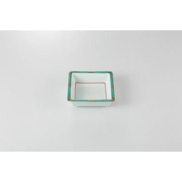 和食器 緑金彩 角鉢 37K128-12 まごころ第37集