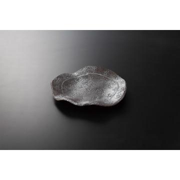 和食器 炭化黒 波型8.0皿 37K019-10 まごころ第37集