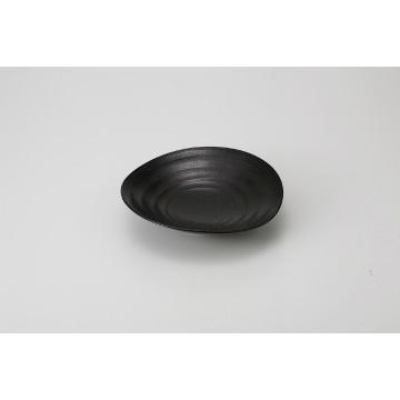 和食器 ゆず黒 たわみ向付 37K088-19 まごころ第37集