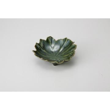 和食器 織部 葉型浅鉢 37K086-08 まごころ第37集