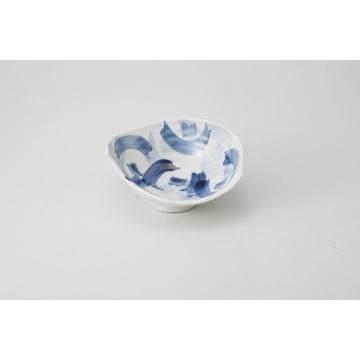 和食器 藍彩 片切変形向付 37K085-11 まごころ第37集