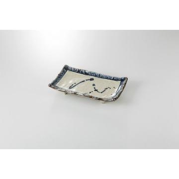 和食器 紺青しぶき 焼物皿 37K201-10 まごころ第37集