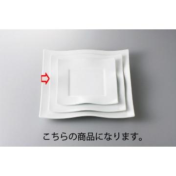 和食器 シャインホワイト ウェイブ角皿(中) 37K407-22 まごころ第37集